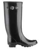 Huntress wellies glossy black