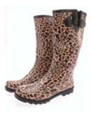 Leopard print wellies